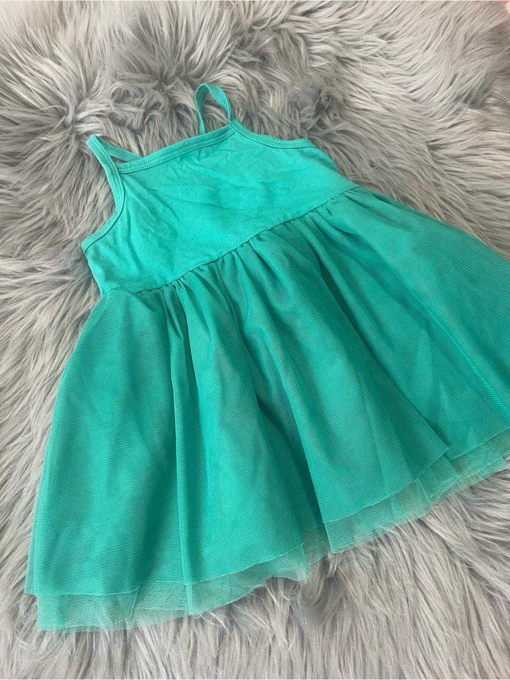 Toughskins Toddler Girls Teal Tulle Party Dress | 12 Months | #2762